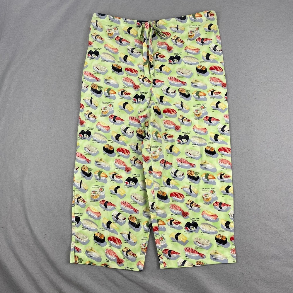 Vintage The Cats Pajamas Womens Sushi Print Pajama Set Medium NEW - Picture 12 of 16